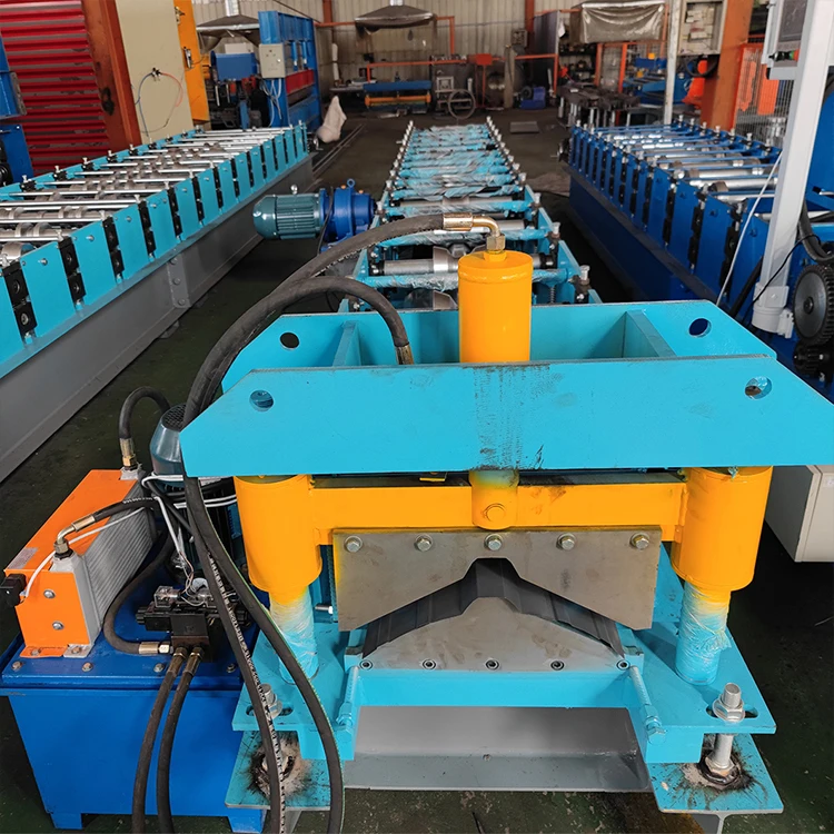 Building Material Hydraulic Automatic Color Steel Roof Tile Ridge Cap Sheet Panel Cold Roll Forming Machine