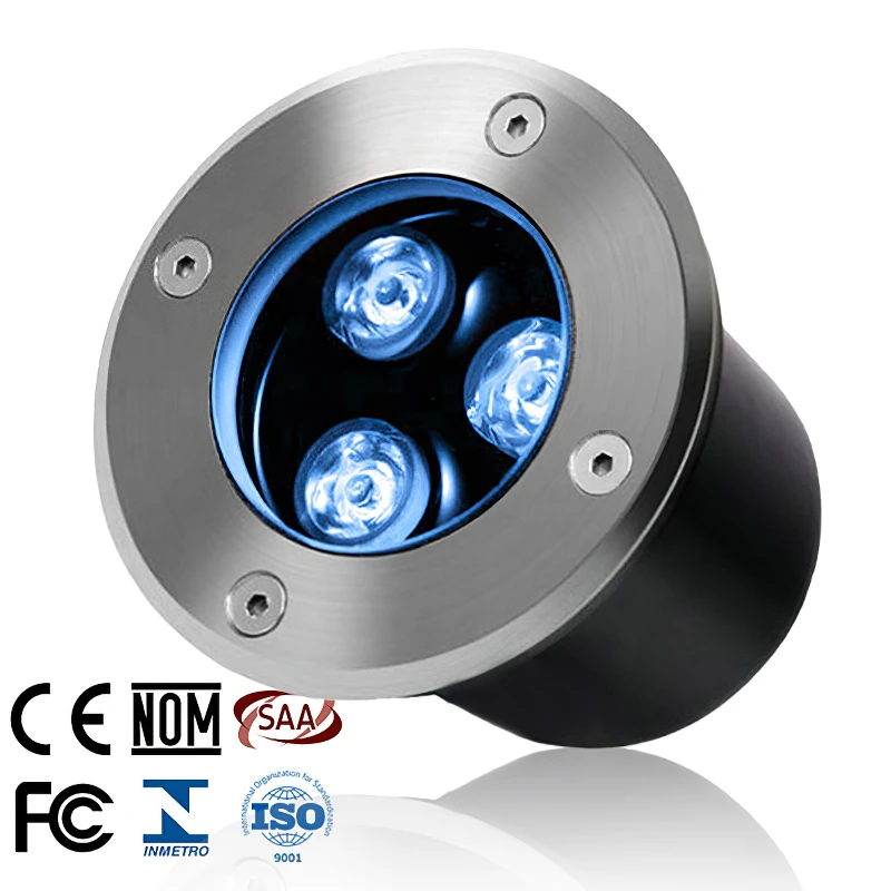 OEM LED Underground Lights 3W 6W 9W GU10 RGB IP67 Waterproof Outdoor Buried Garden Deck terrace Recessed Spot In Ground Lighting