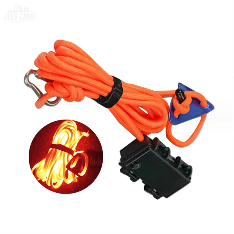 Outdoor Canopy Luminous Wind Rope Sunshade Ambiance Warning Guy Line Multiple Colors Available Camping Tent LED String Lights