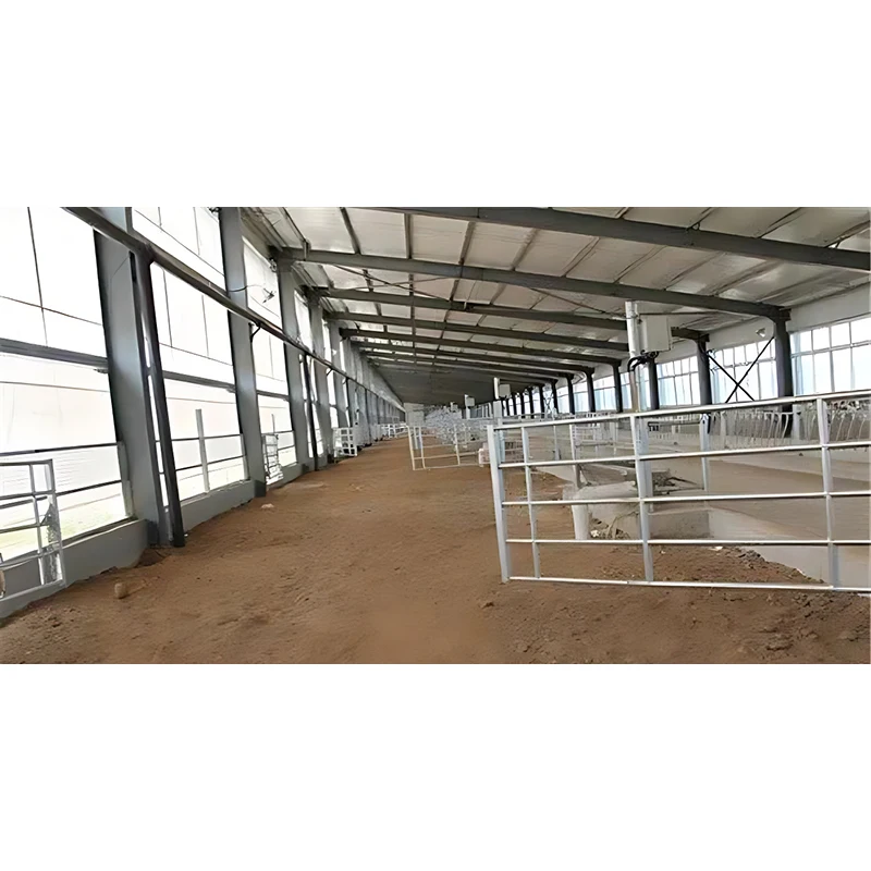 Low Cost Steel Structure Cowshed Building Prefab Cattle Dairy Farm Metal frame Goat Sheep Shed free design
