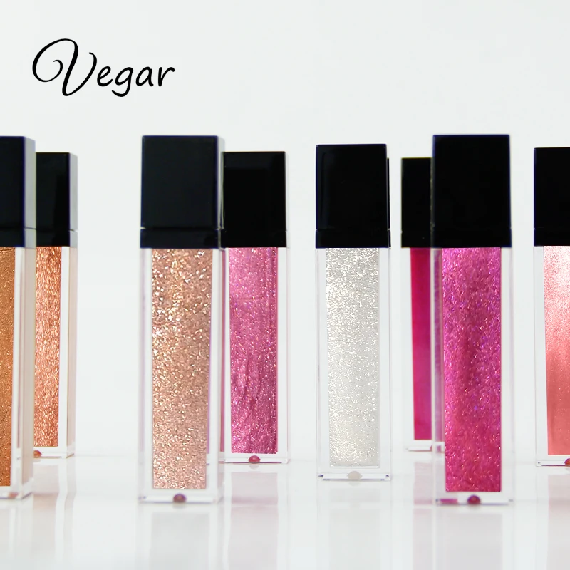 Lip makeup sparkly lipstick bulk waterproof glitter lipgloss without logo