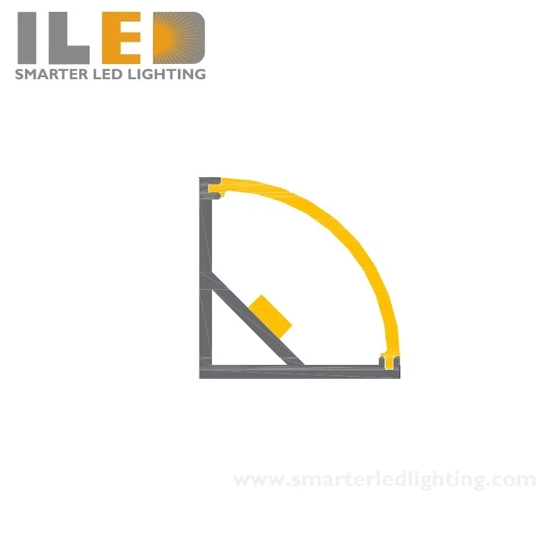 Customized Length V Shape Corner Aluminum LED Profile for Housing Cabinet LED Lighting Strip