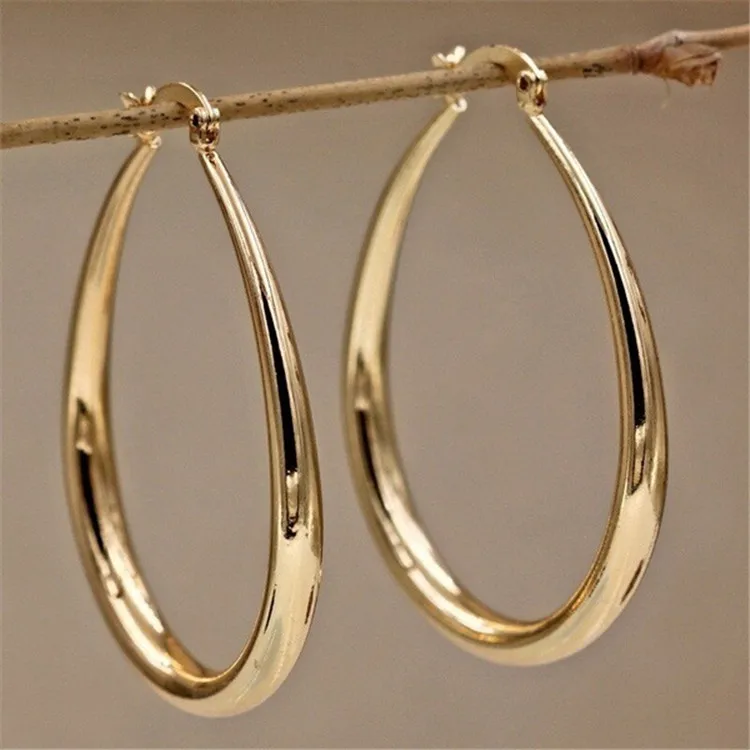 
Fashion Gold Filled Earring Jewelry Gift Hammered 14K Gold Huggie Hoop Plated Earrings For Women 