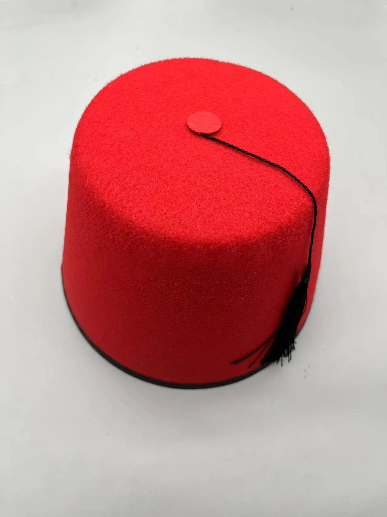 Adult Felt Turkish Hat Red Fez Hat Tassel 100% Australian Burgundy Wool Felt Fez Arabian Red Fez Hat Moroccan Costume Accessory