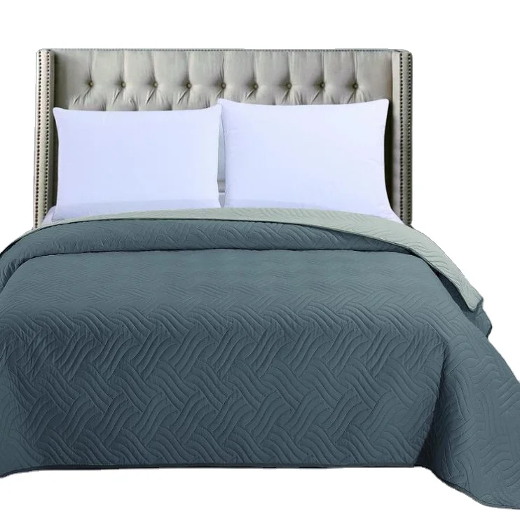 
hot sale cheap blanket 100% microfiber bedspread quilted cover 