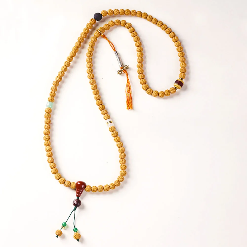 fashion new handmade boho genuine rudraksha seed 108 prayer meditation beads original yoga necklace bracelet jewelry