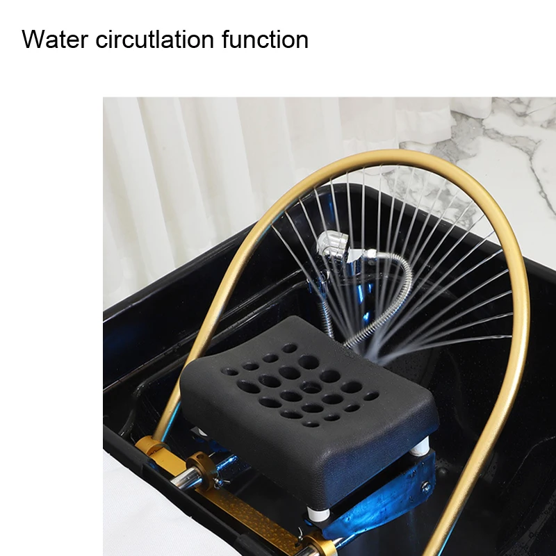 Electronic Component Brown Hair Wash Basin Spa With Hitter Salon Korea Massage Bed