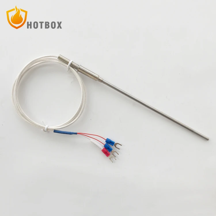 
Customized Temperature Probes 4 * 150mm tube heat resistance thermocouple temperature sensor PT100 