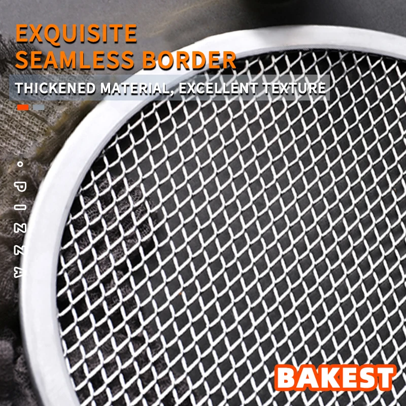 Hot Sale Thick Aluminum Alloy Round Pizza Baking Pizza Pan Screen Perforated Pizza Mesh Pan