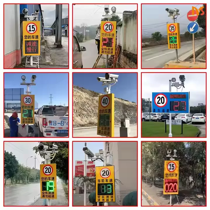 High Quality Road Warning Led Solar Radar Speed Sign Radar Vehicle Speed Limit Indicator Led Display