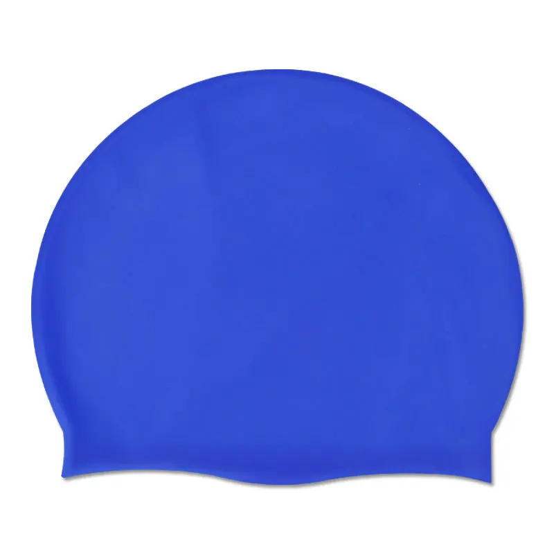 china custom logo kids children waterproof long hair extra large screen printed college silicone swimming caps