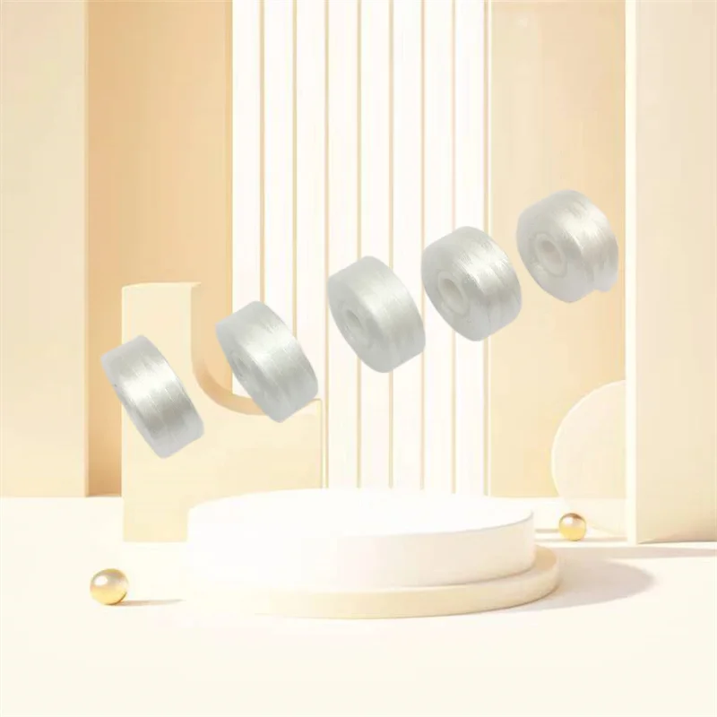 75D/2 Pre wound Bobbins 144Pcs/Box Size L Side less Tajima Barudan Happy ZSK Embroidery Machine Bobbin Thread