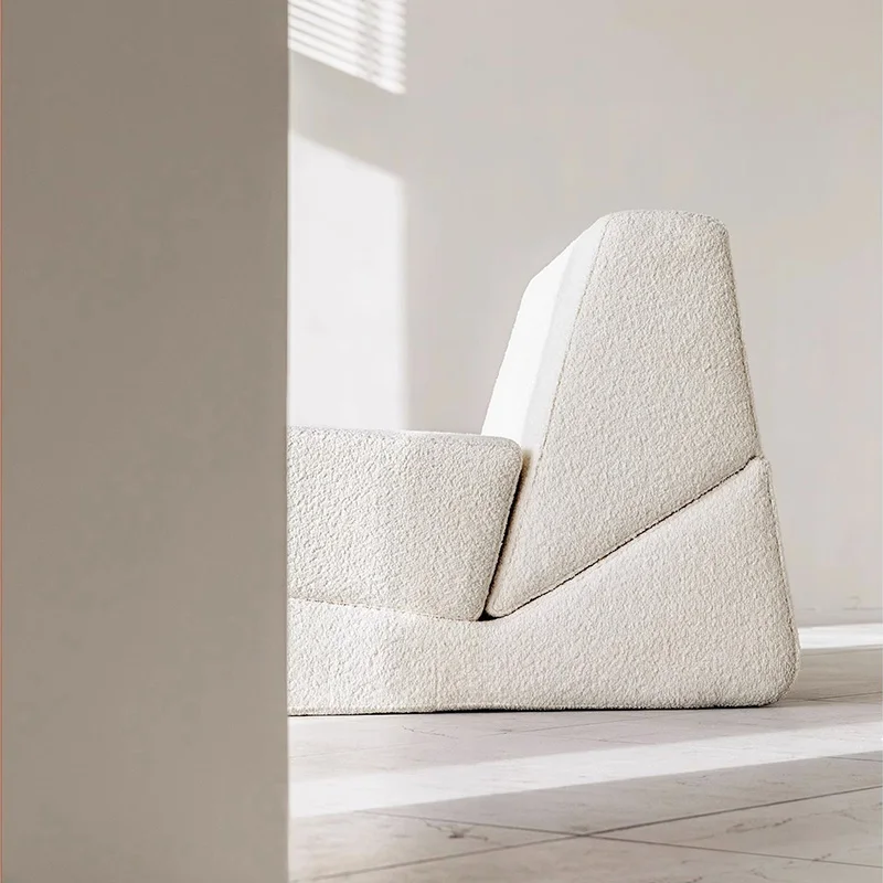 Modern Minimalist Single Person Fabric Bean Bag Sofa Hotel Folding Lounge Chair for Office Lunch Break