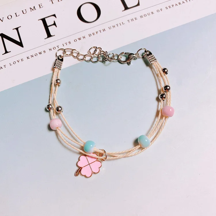 Newest Design Trendy rope hand-woven cord hemp bracelet