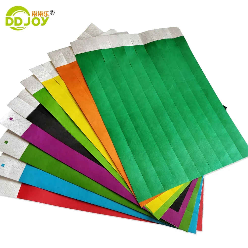 Полный лист 3/4 дюймовых браслетов из обычной бумаги Tyvek наручный браслет в наличии