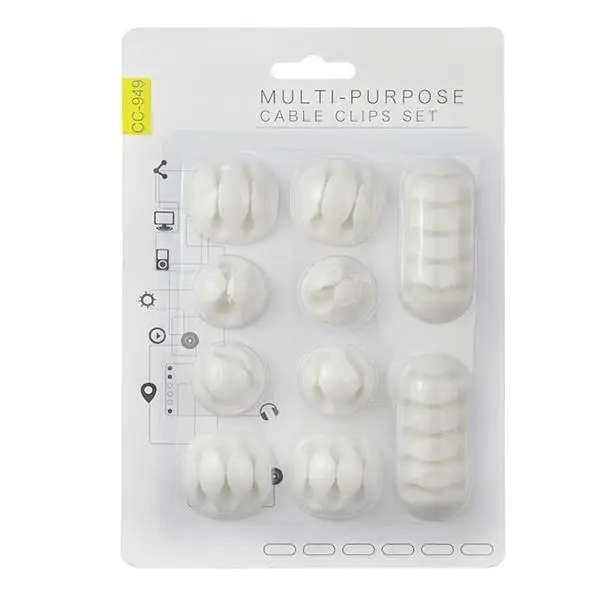 10 Mixed Muti Pack  Charger Magnetic Cable Holder Clips
