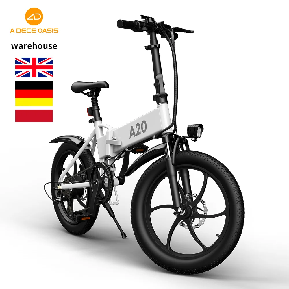 EU Warehouse ADO A20 Electronic Bike Distribution Front fork Shock absorber Road Folding City fat ebike Electric Dirt Bicycle