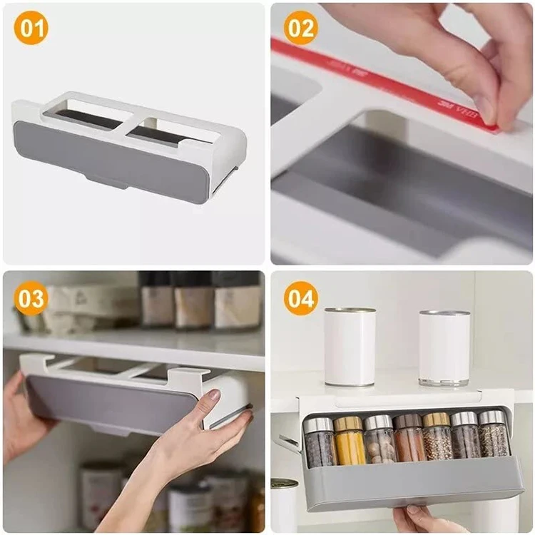 Kitchen Holder Spice Rack Organizer Seasoning Bottle Storage Rack Cabinet Organizer Spice Bottle Holder Storage Shelf Rack