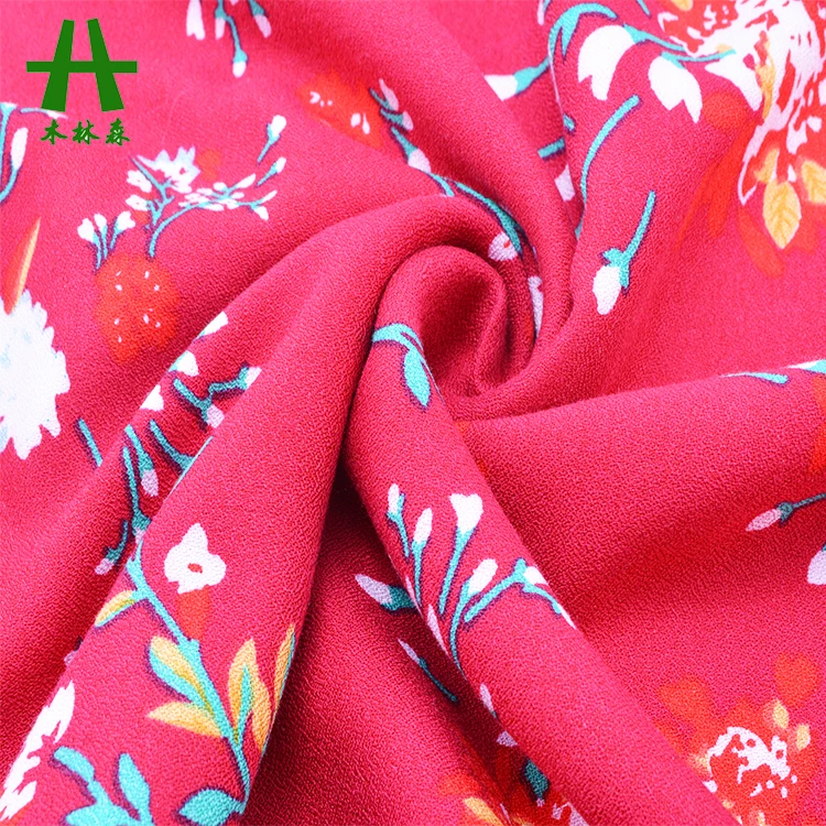 Mulinsen Textile 40s Vortex Printed Woven Moss Crepe Rayon Fabric