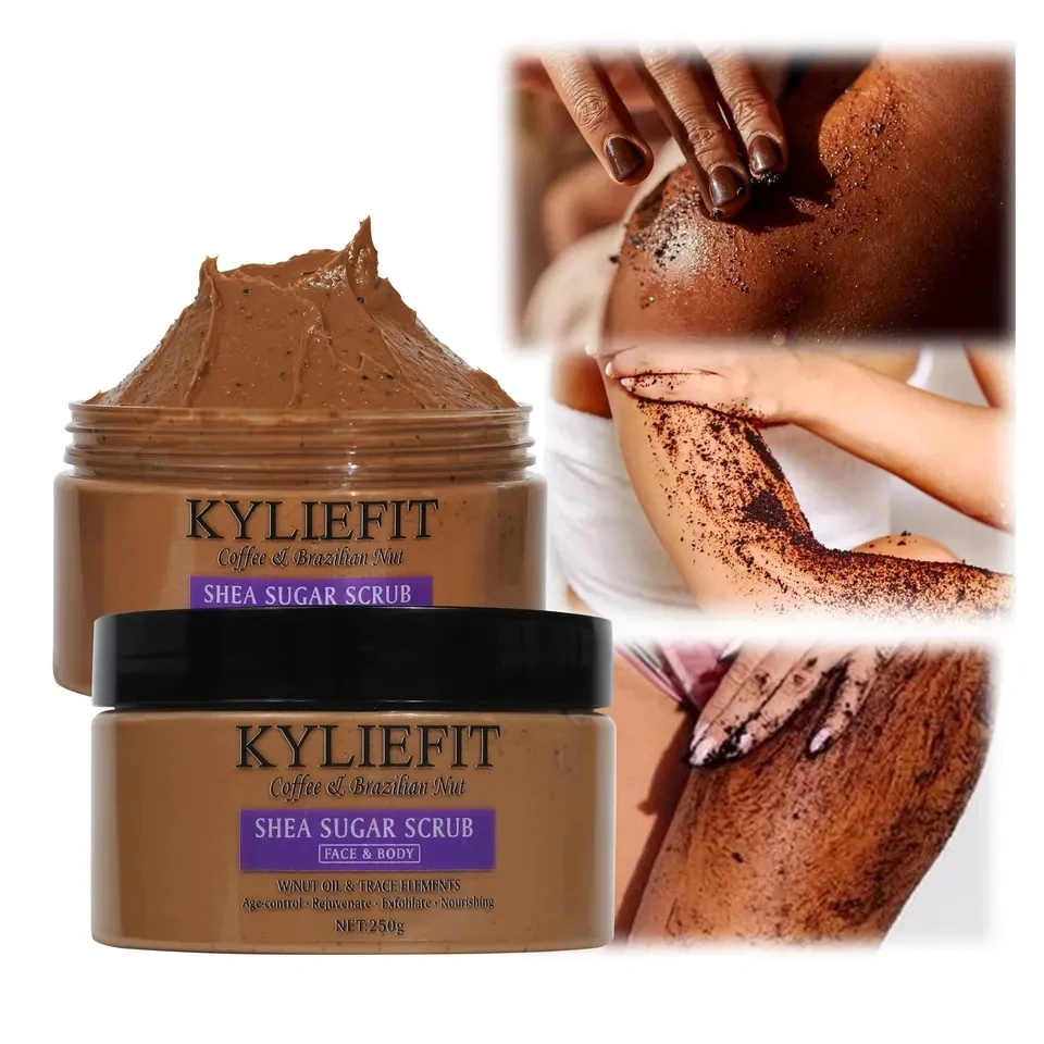 Private Label Anti Cellulite Skin Whitening Exfoliating Bodyscrub Organic Arabica Coffee Body Scrub