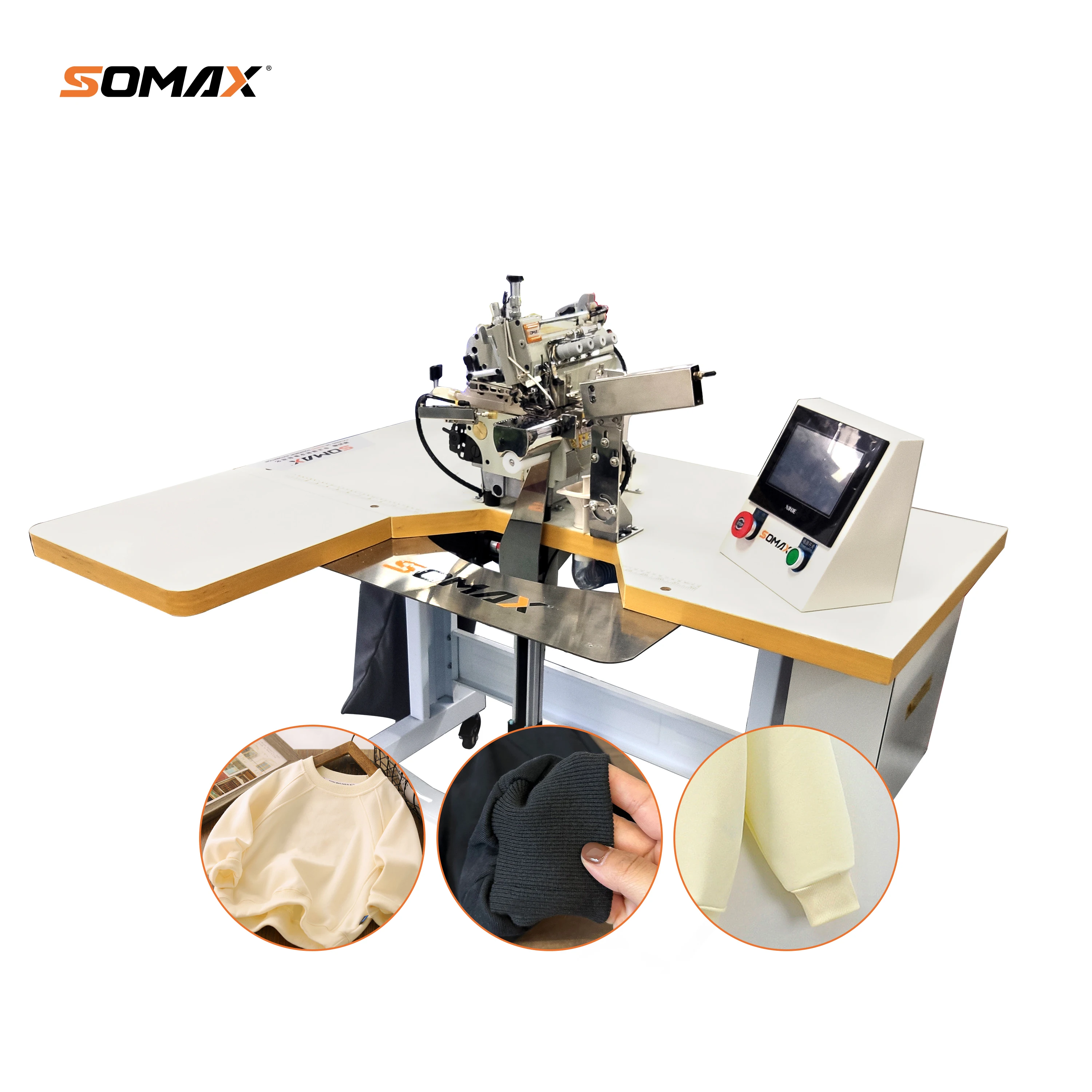 Новое исполнение SOMAX SM-02 автоматическое легкое шитье для вязаного нижнего белья детская одежда толстовка с капюшоном машинка крепления ребрышек