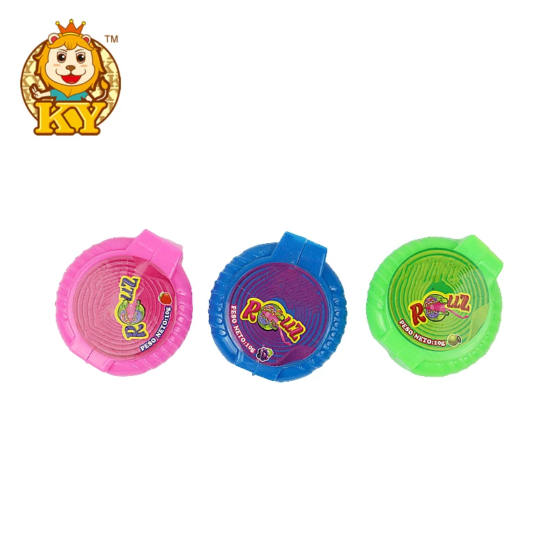 hot selling sweet circle swirl round roll chewy bubble gum candy