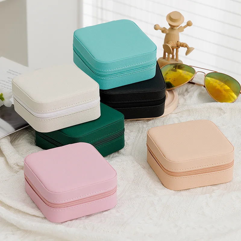2024 Portable Jewellery Box Travel Storage Organizer Box Travel Small Girls Jewelry Case For Rings Earring Necklace Bracelet