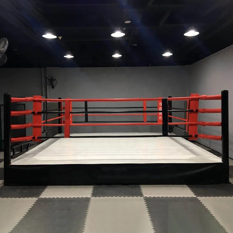 Fitness Gym Thai Kick Training Punch Machine Equipment Home Custom Pads Fighting Hot Sale 4X4 Ropes Cage Mma Price Boxing Ring