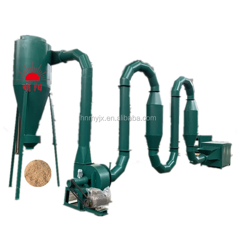 Industrial Air Flow Rice Husk Oak Bamboo Wood Sawdust Powder Pipe Cyclone Dryer Machine For Sale Price