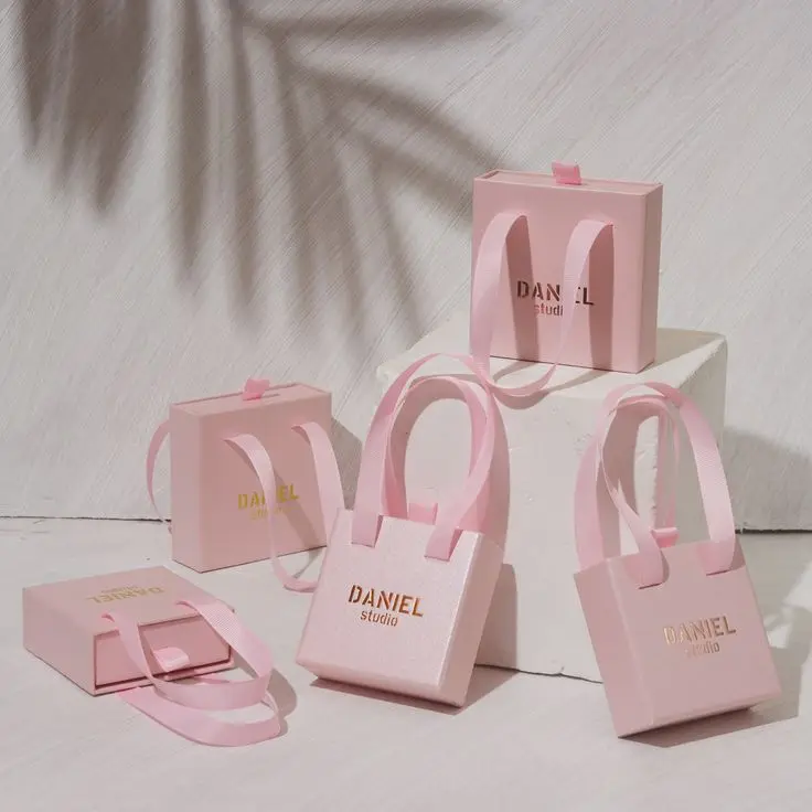 Unique Hard Cardboard Jewelry Gift Box Printed Packaging Mini Jewelry Packaging Jewelry Drawer Boxes