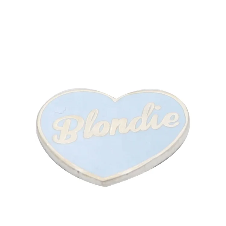 
Hot sale heart shape hard enamel badge glitter heart shape yellow zinc alloy lapel pins 