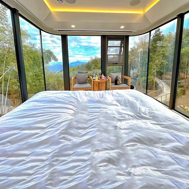 20ft Aluminum Water Floating Pontoon House boat prefab container hotel  Enclosed Home Boat Barge