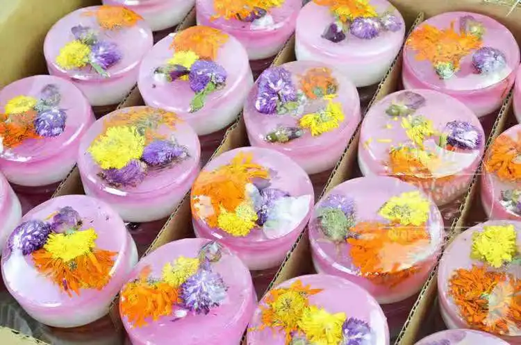 Creative essential oil rose handmade soap wholesale processing oil control in addition to wash soap oem skin care flowers