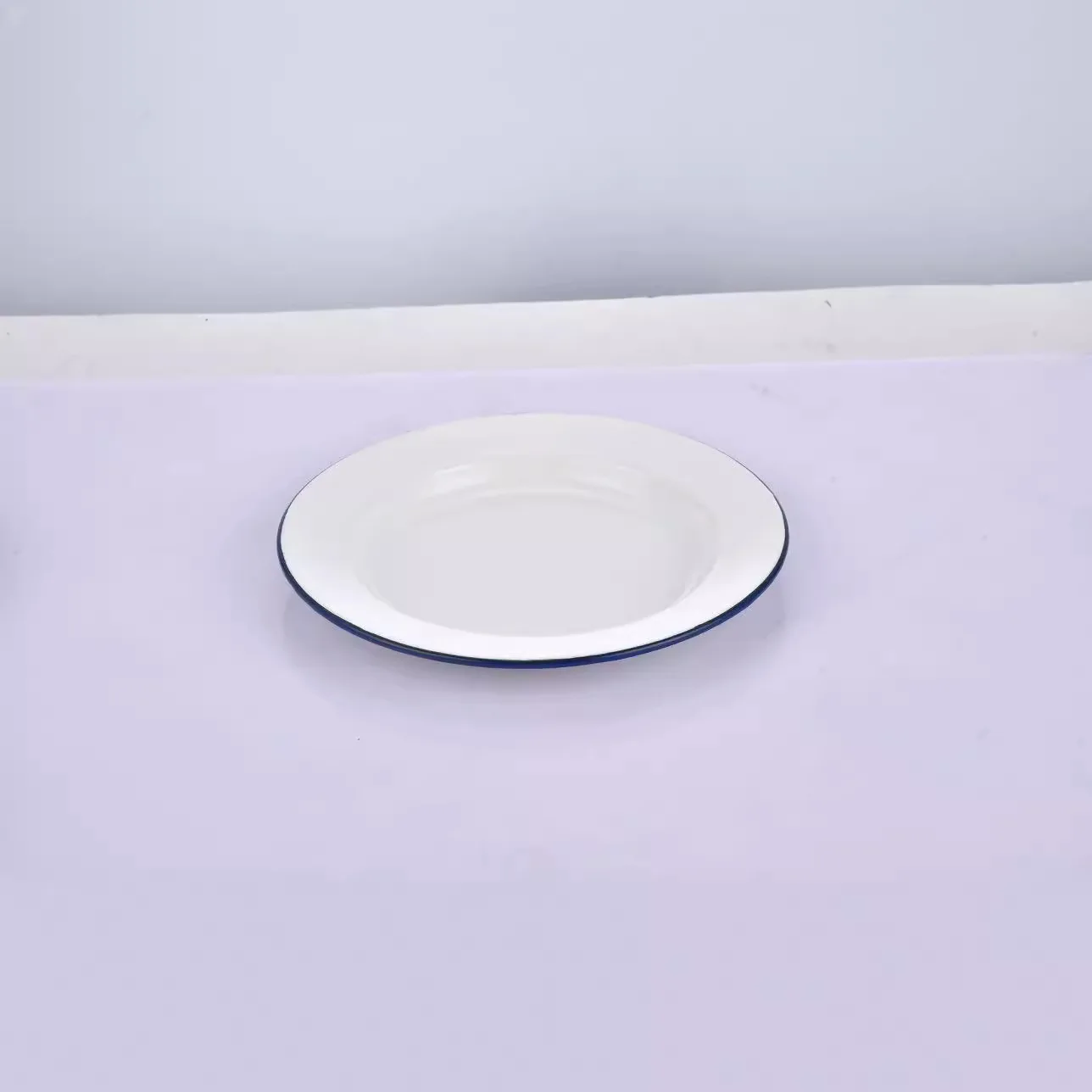Enamel square plate disc flat plate bowl set wholesale customization