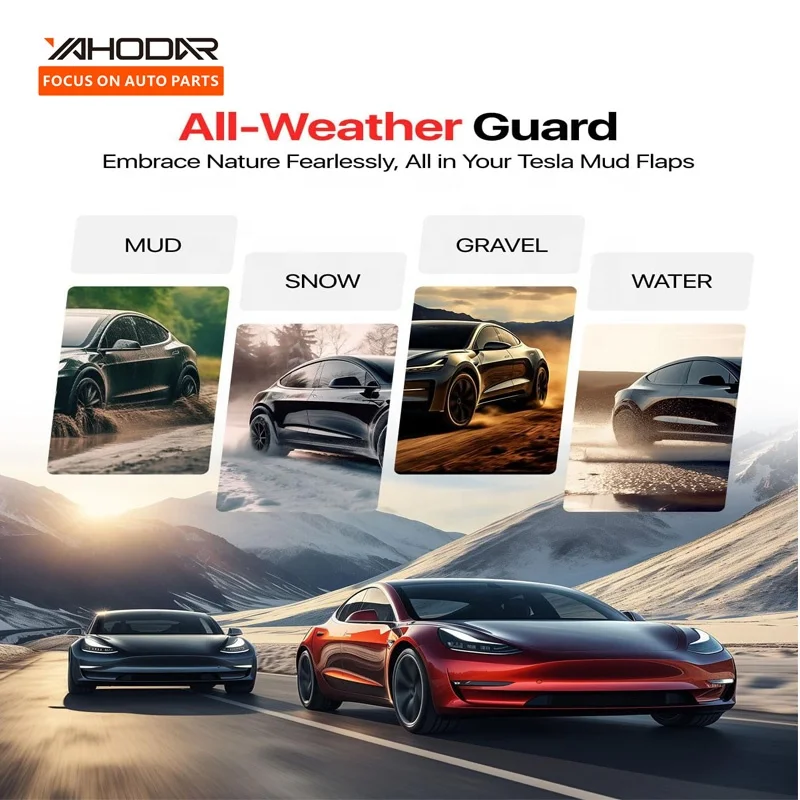 2024 Newest Tesla Model Y Accessories Fender Front and Rear Side Mud Flaps Splash Guards For Model Y Upgraded