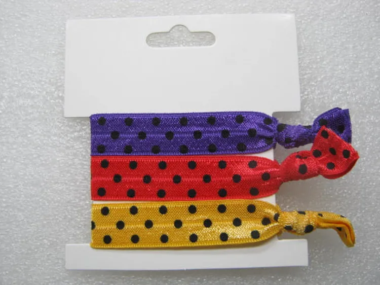 Custom Print Logo Elastic Hair Ties Satin Creaseless Knotted Hair Tie for kids