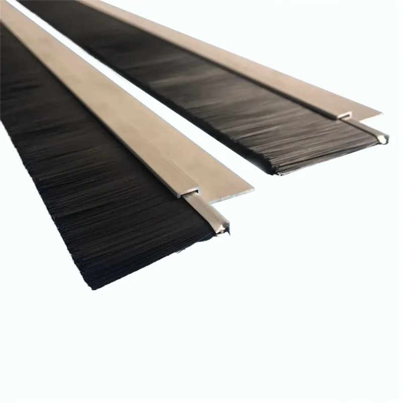 Spot custom sealed door cleaning dust-proof aluminum profile nylon strip brush