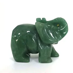 Factory Wholesale Turquoise Quartz Elephant Crystal statue Animal Gemstone Figurines