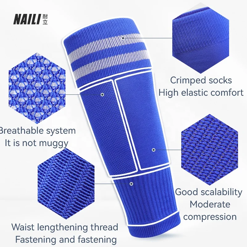 LINGTU Wholesale Extra long football socks sleeve tubes pre cut soccer socks sleeves knee high footless football socks
