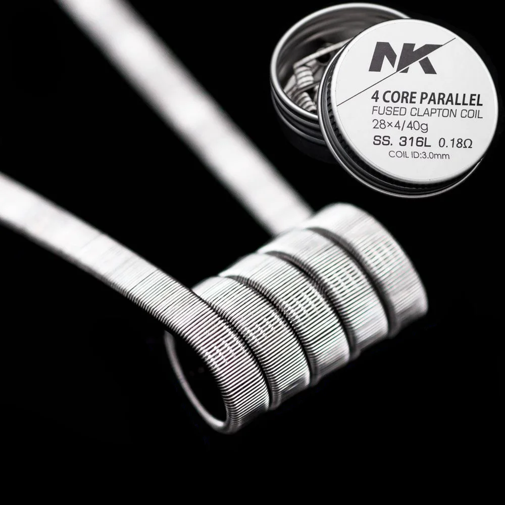 
NK hot sell OEM prebuilt coil SS316L fused clapton stainless steel wire clapton staggered alien machine made coil for RDA RTA 