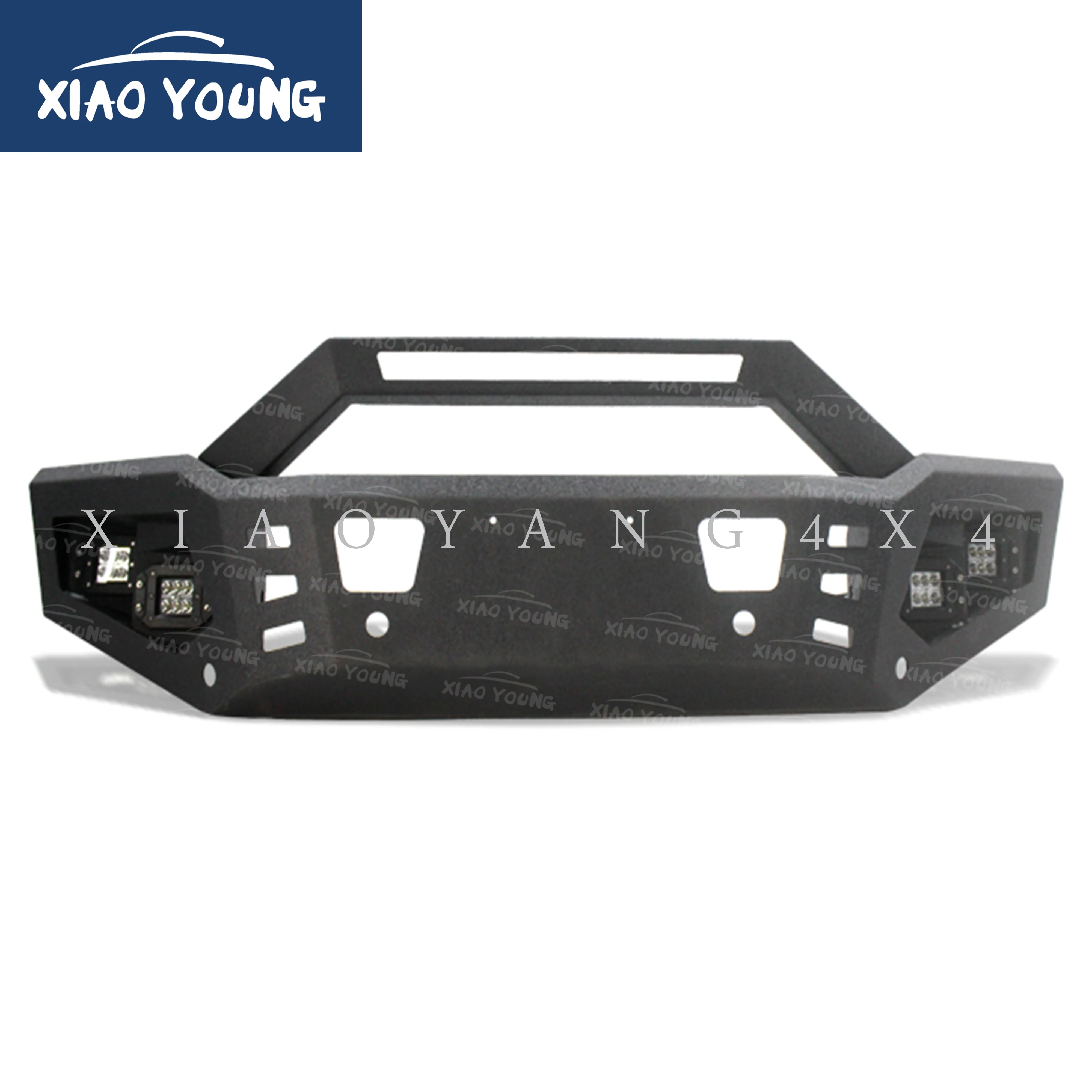 Заводская стальная черная защита переднего бампера для Hilux Revo Vigo NP300 BT50 Ranger Bull Bar со светодиодным светом