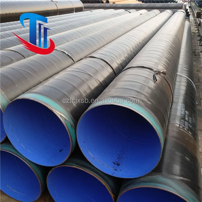 Large diameter 3PE 3LPE coating ssaw spiral welded steel pipe, 3pe anti-corrosive spiral welded steel pipes manufacturer