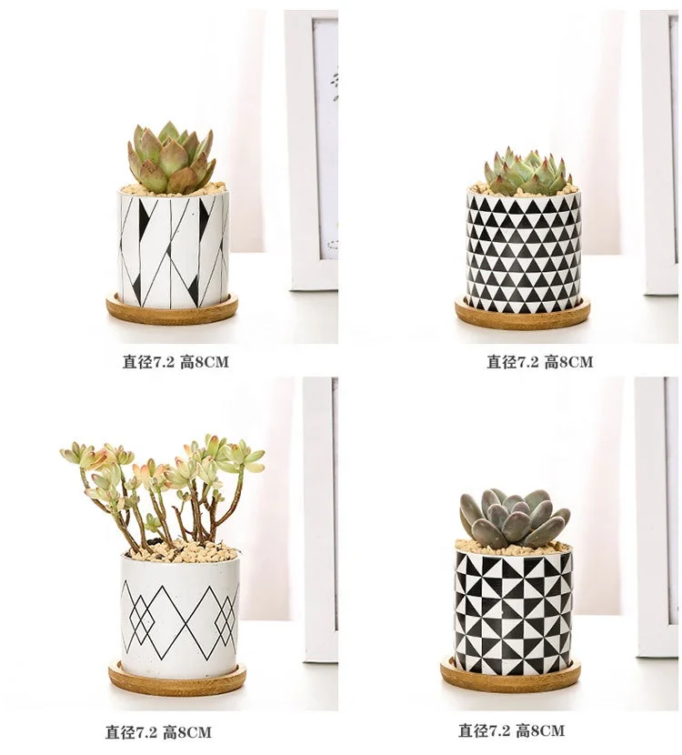
Chinese Ceramic Flowerpot Indoor Decoration Cheap Wholesale Small Mini Ceramic Flower Pot 
