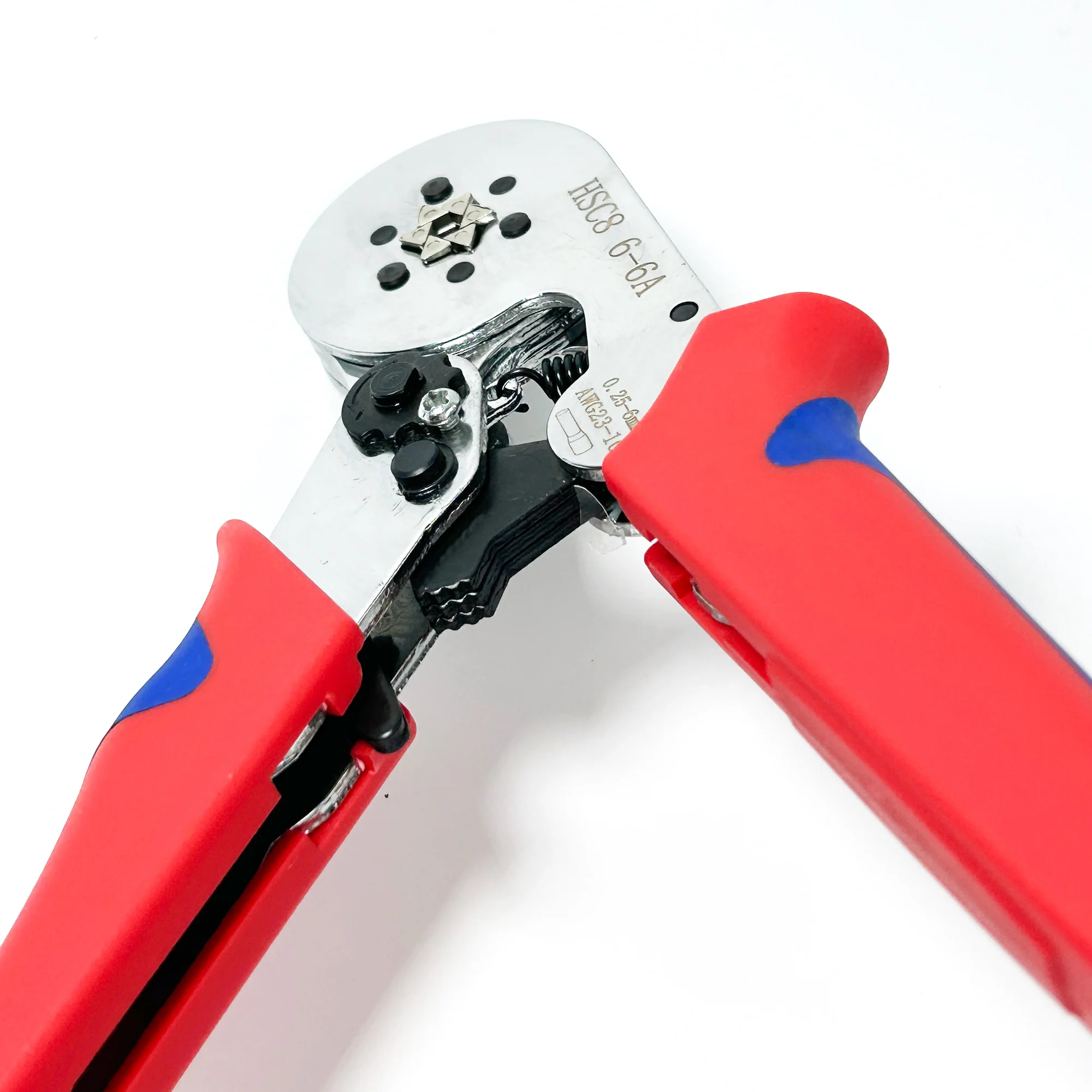 HSC8 6-6a Tubular Terminal Crimping Tools Self-Adjustable 23-7AWG Tool Kit Ratchet Ferrule Crimper Plier