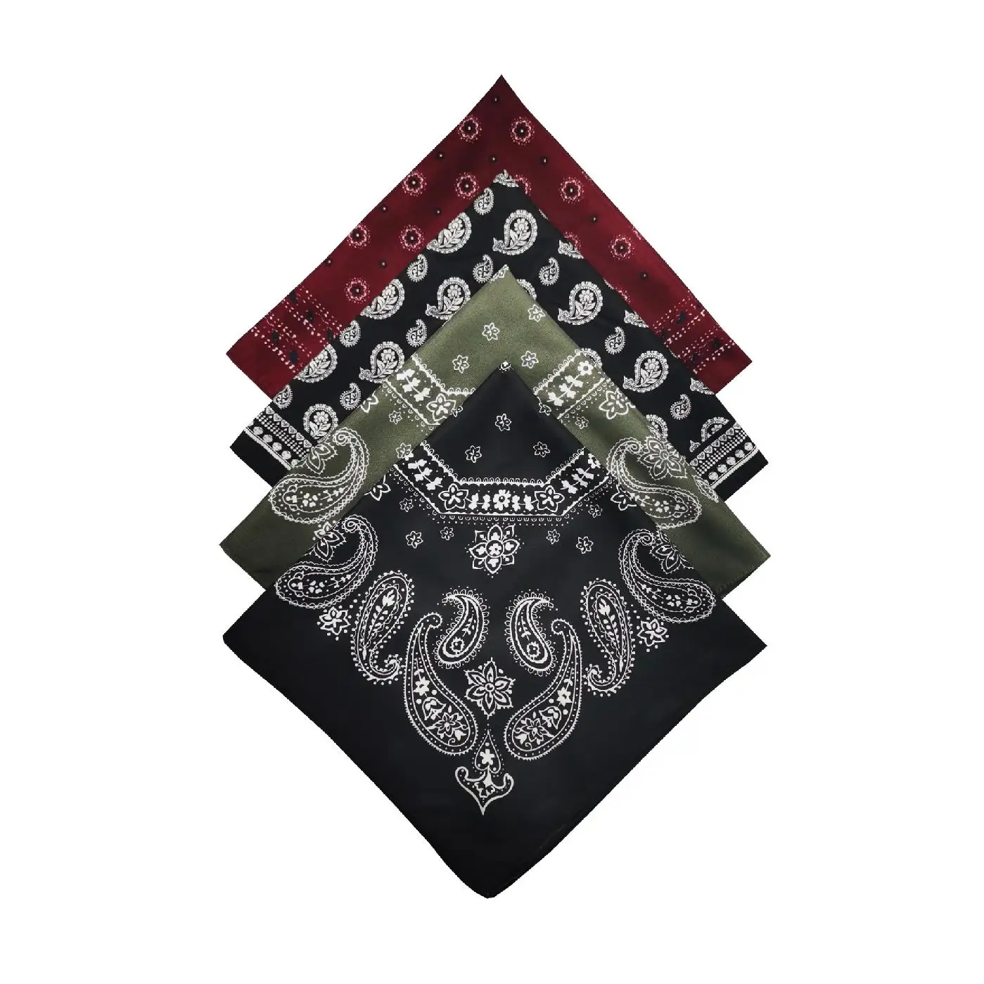 Wholesale Multifunctional Outdoor Sport Cycling Paisley Cowboy Scarf - Cotton Square Bandana