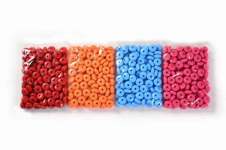 Wholesale 21mm*12mm perforated or non-perforated jewelry apparel accessories DIY acrylic abacus other loose beads