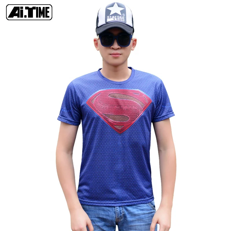 
Wholesale Custom Men Clothing High Quality DC Comics Clothes Sports Quick Dry Super-man T-shirts Cycling Jersey for Adult Youth 