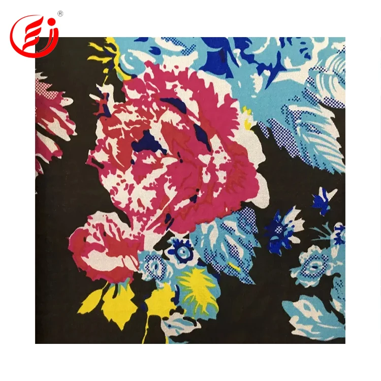 Recycled pigment printed fabric soft spandex 100% polyester printed fabric for bedding