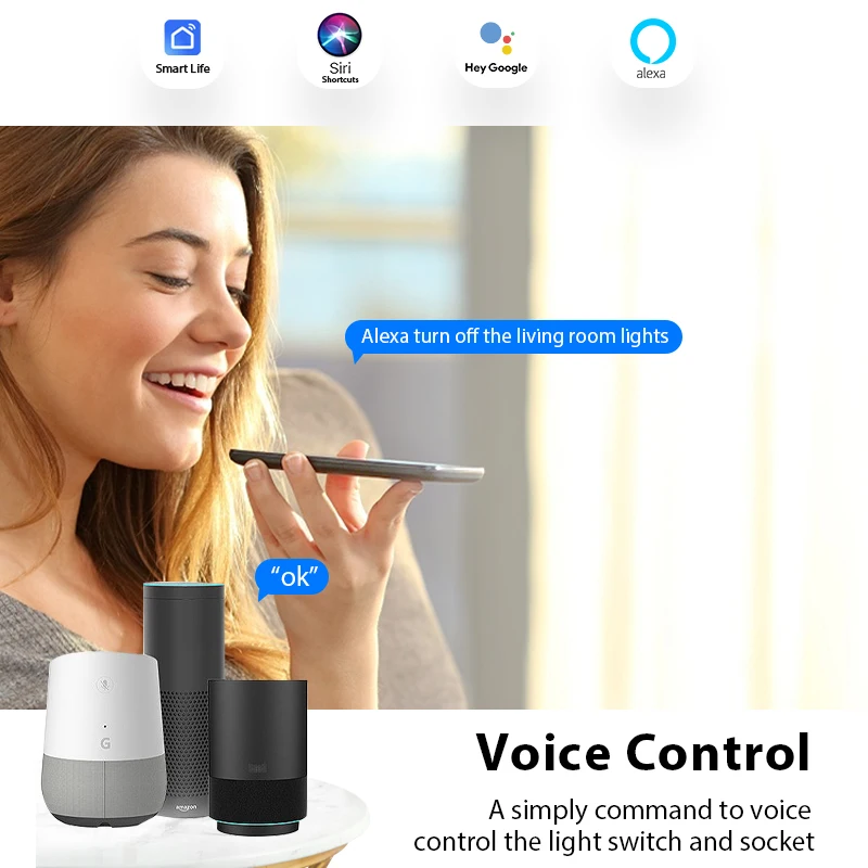 147 Type Wi-Fi  Universal 5 Gang SmartTouch wall Switch with Tuya App Remote Control and Backlight Function