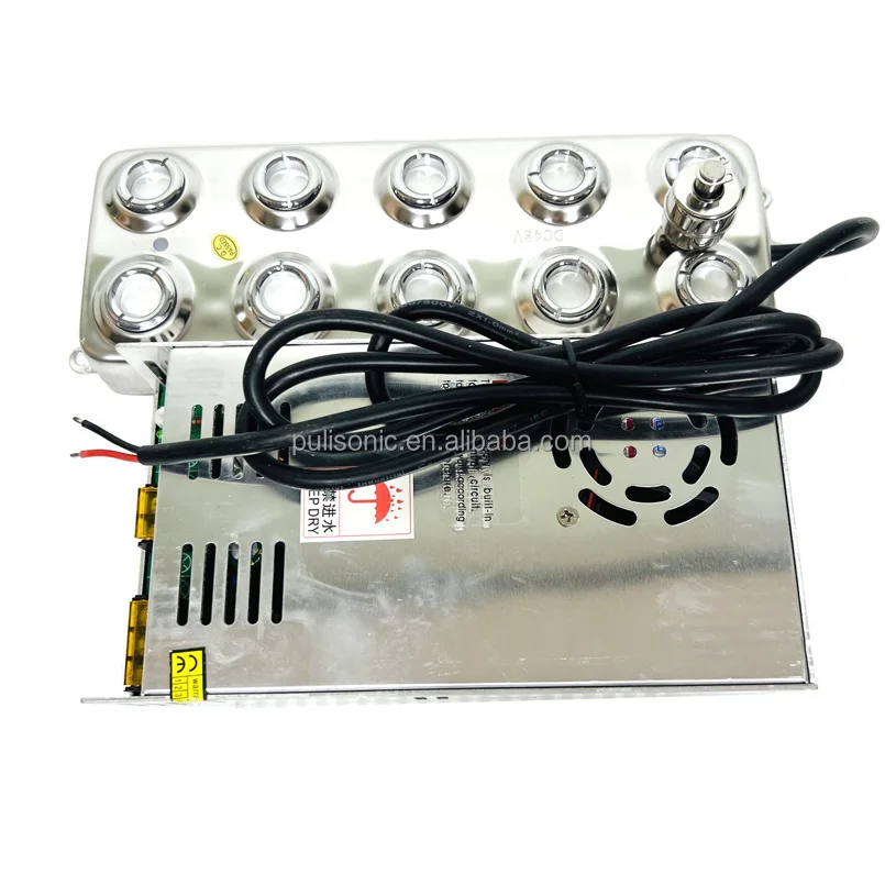 10-Head Replaceable Atomizer Ultrasonic Fog Machine Waterproof Float Type Ultrasonic Spray Humidifier Landscaping Vegetable